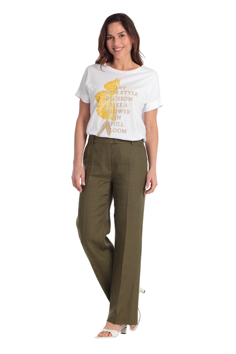 Женский Gerry Weber Футболка из смесового хлопка (цвет ), артикул N61751 | Фото 3