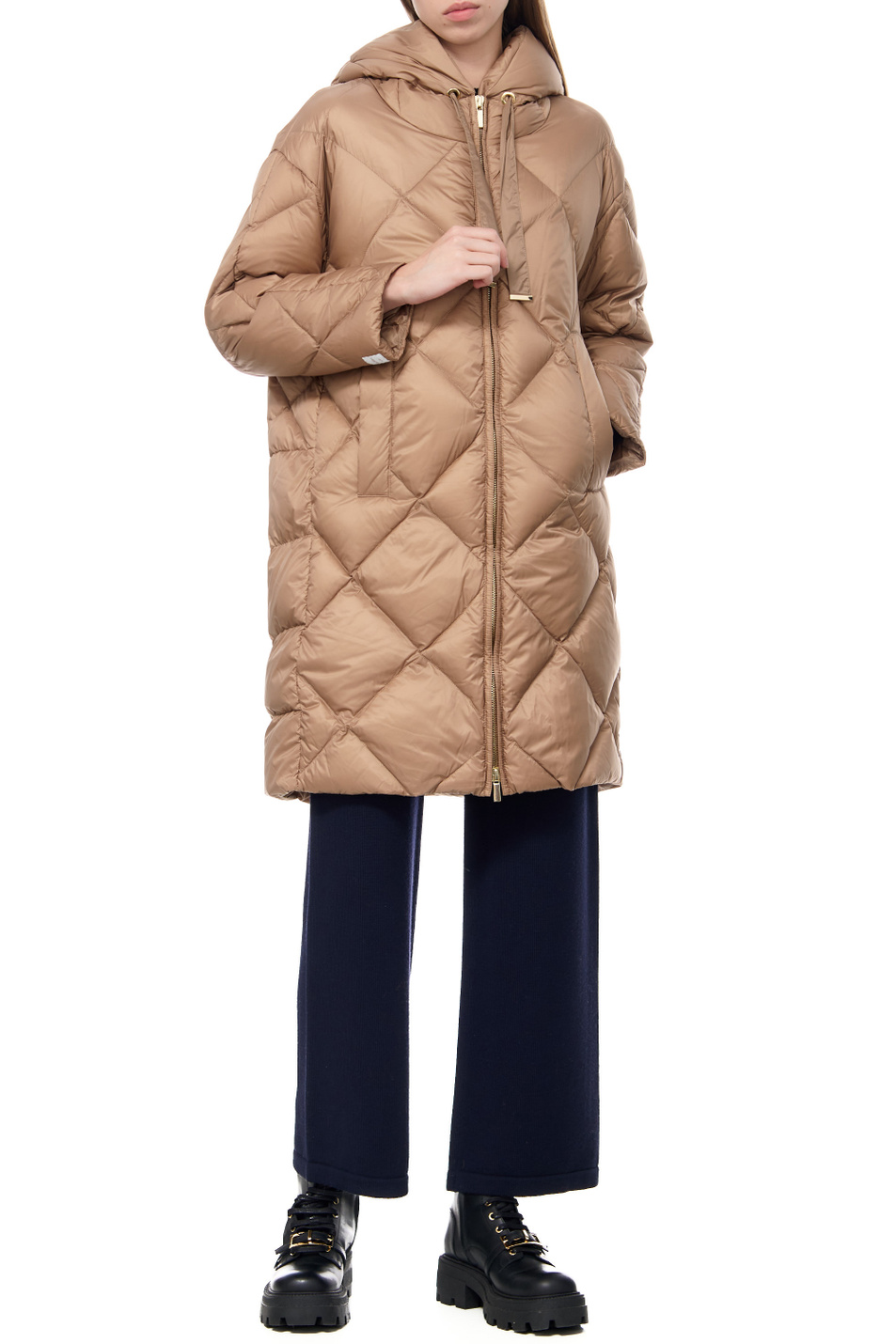 Женский Max Mara Полупальто стеганое TREFE с капюшоном (цвет ), артикул 2394960536 | Фото 2