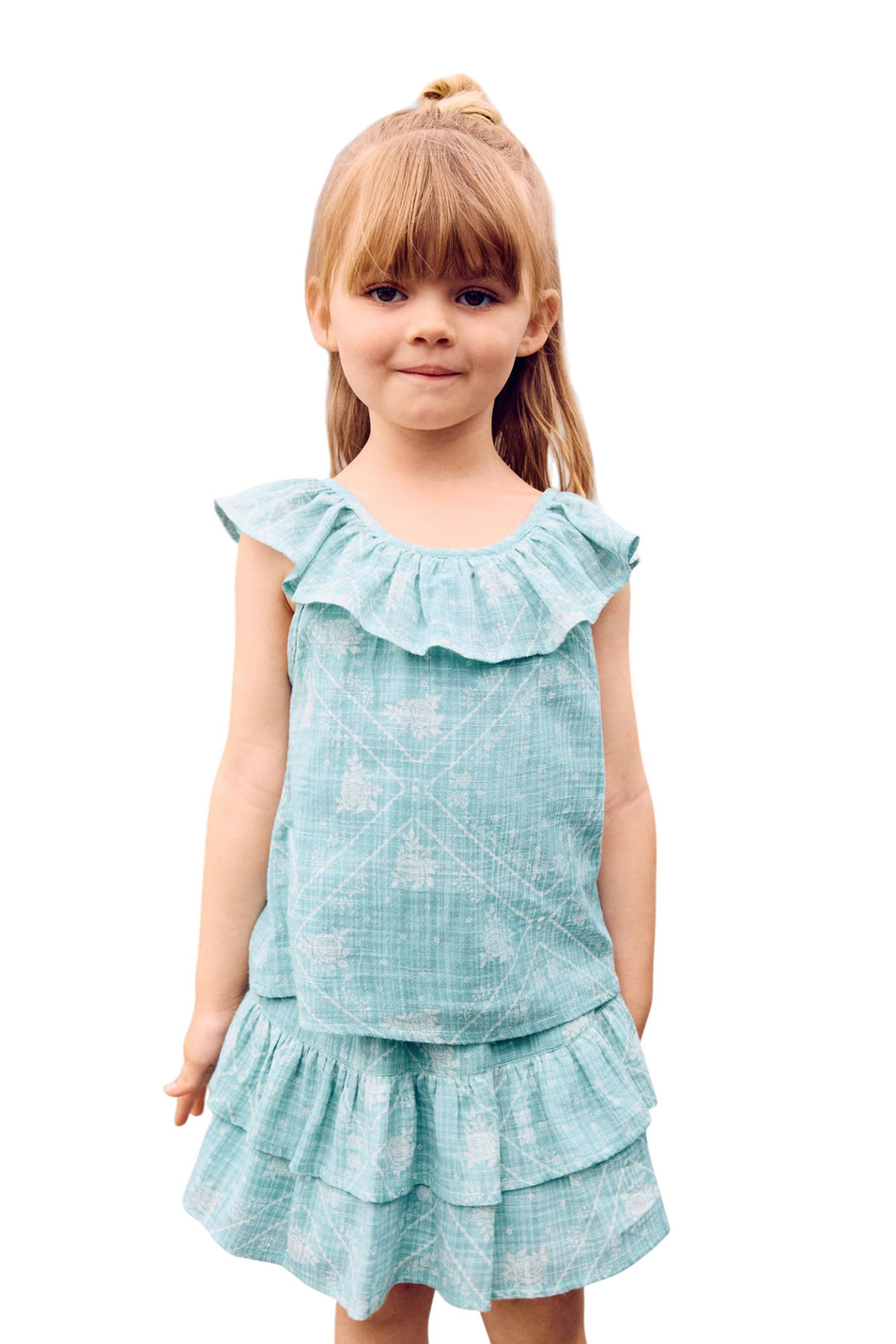Малышкам девочкам Mango Kids Блузка DIZZYSET с принтом (цвет ), артикул 27058270 | Фото 3