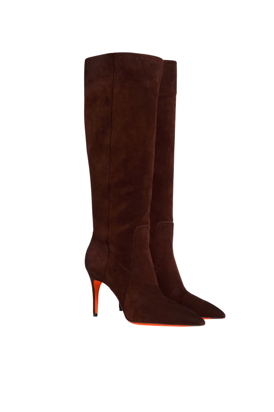 Сапоги из натуральной замши|Основной цвет:Коричневый Женский Santoni Сапоги из натуральной замши (цвет ), артикул WSID71836HI2SAEAS26 | Фото 2