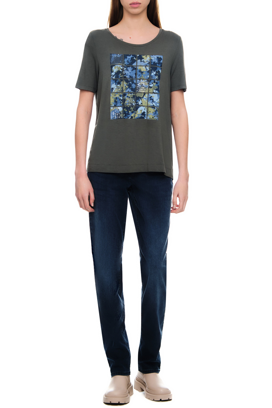 Женский Gerry Weber Футболка из эластичной вискозы (цвет ), артикул 770050-44060 | Фото 3