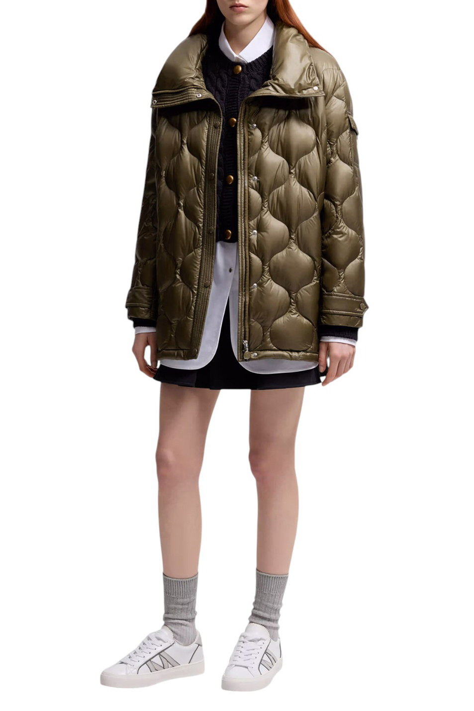 Женский Moncler Полупальто LOMBI с пуховым наполнителем (цвет ), артикул K20931A00026-595B1 | Фото 2