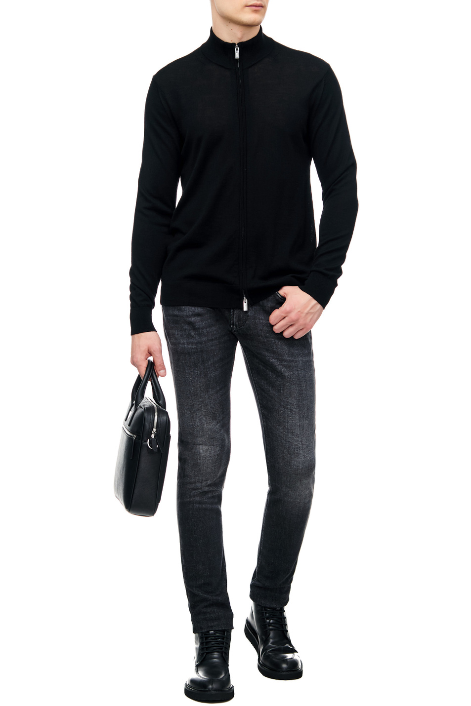 Мужской Emporio Armani Джинсы из эластичного хлопка (цвет ), артикул 6L1J06-1DS3Z | Фото 2