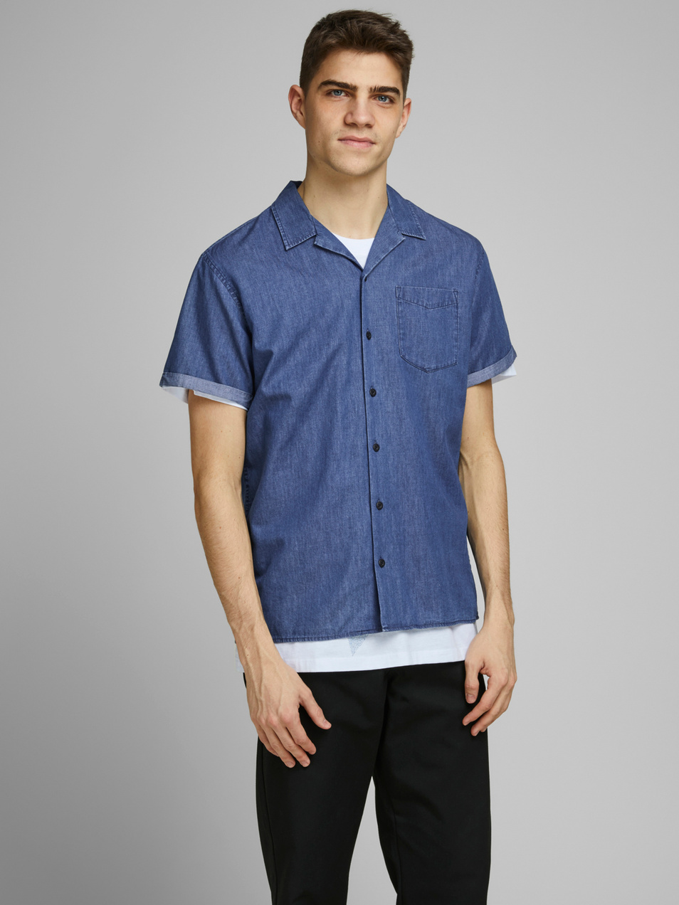 Мужской Jack & Jones Джинсовая рубашка JCOKEN (цвет ), артикул 12171333 | Фото 1