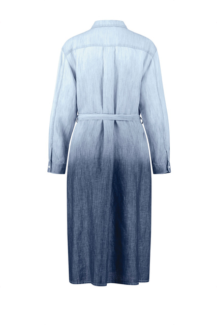 Платье-рубашка с градиентным принтом|Основной цвет:Синий|Артикул:780013-31603 | Фото 2