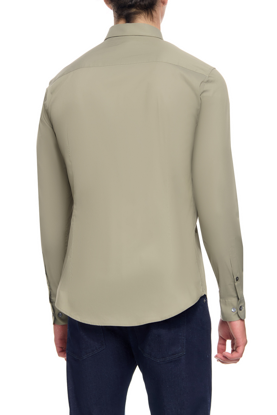 Мужской Emporio Armani Рубашка из смесового хлопка с мелкой вышивкой на груди (цвет ), артикул 8N1C09-1NI9Z | Фото 4