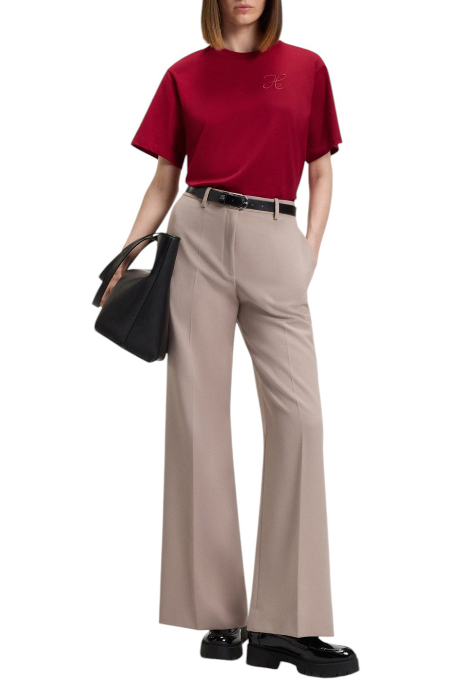 Футболка Vintage с вышивкой|Основной цвет:Красный Женский HUGO Футболка Vintage с вышивкой (цвет ), артикул 50550901 | Фото 2