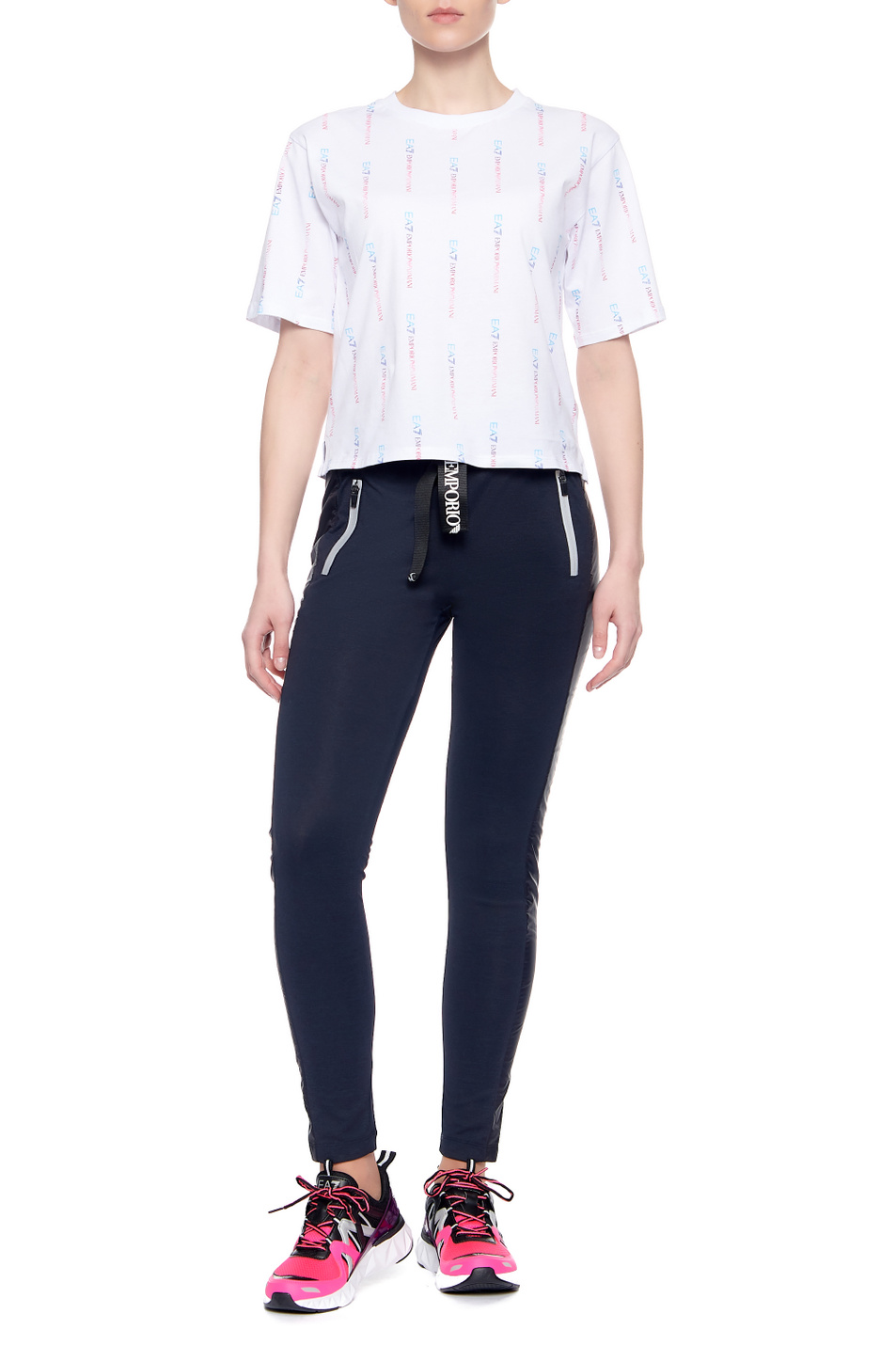 Женский EA7 Спортивные брюки облегающего кроя (цвет ), артикул 3KTP02-TJ7TZ | Фото 3