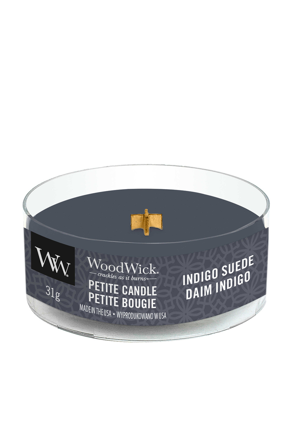 Не имеет пола Woodwick Свеча "Индиго замша" мини (цвет ), артикул 1694639E | Фото 1