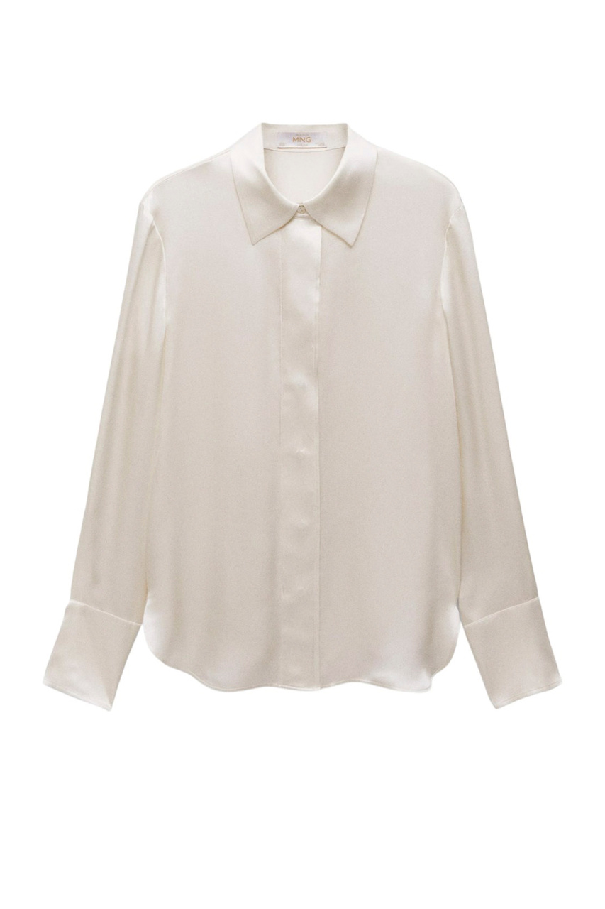 Блузка BRUNA из натурального шелка|Основной цвет:Кремовый|Артикул:67024789 | Фото 1