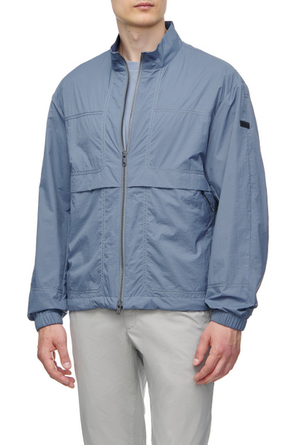 Куртка с воротником-стойкой|Основной цвет:Синий|Артикул:VZ018-ZZ033-A03-R | Фото 1