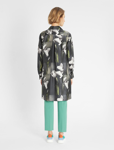 Weekend Max Mara Платье-рубашка ERE с цветочным принтом из натурального шелка ( цвет), артикул 52210217 | Фото 4