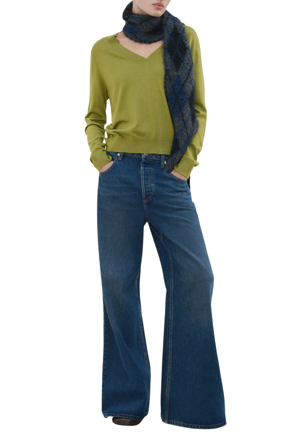 Женский Mango Пуловер LUCCAV с V-образным вырезом (цвет ), артикул 27931276 | Фото 2