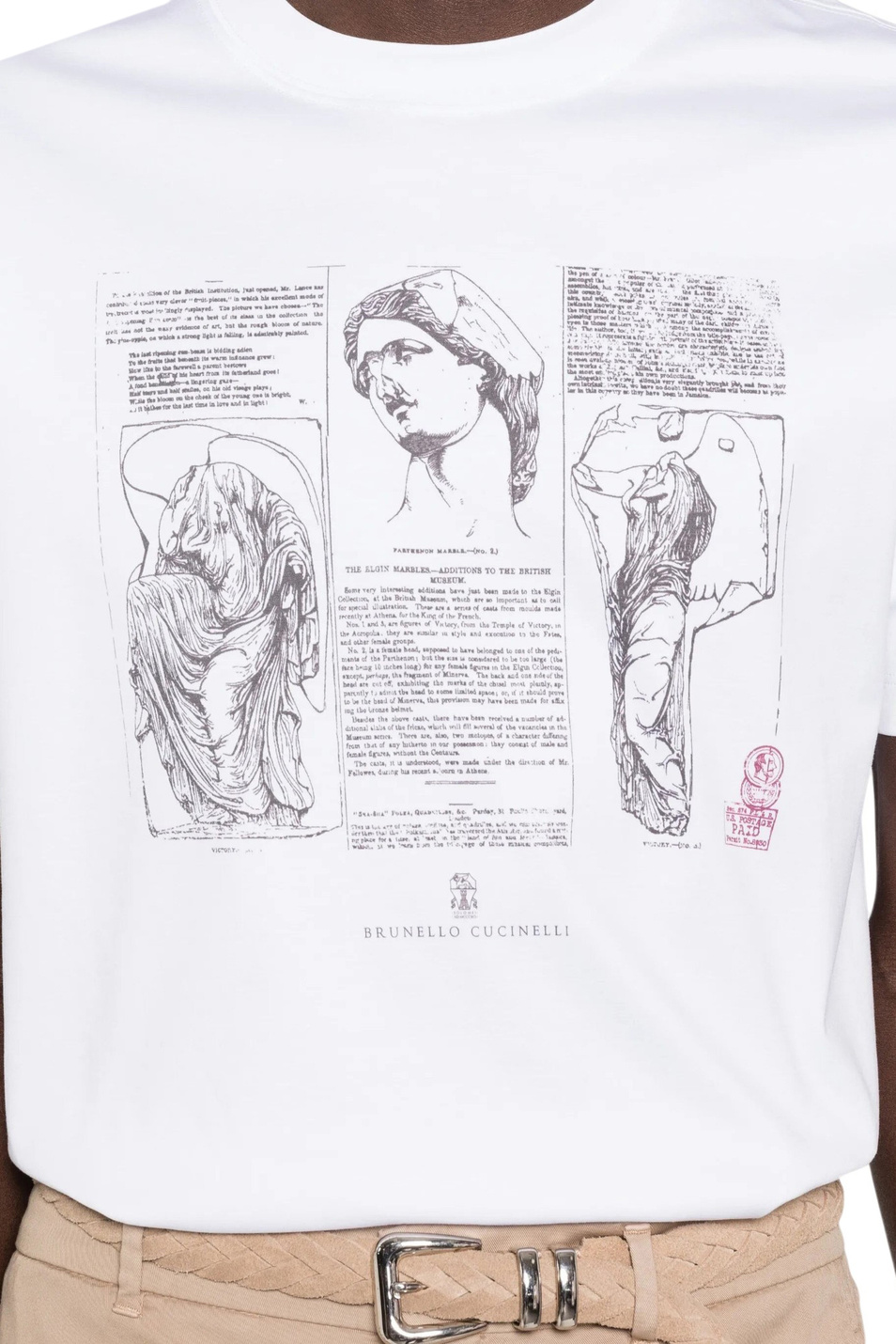 Мужской Brunello Cucinelli Футболка из хлопка с принтом (цвет ), артикул M0B138517 | Фото 6