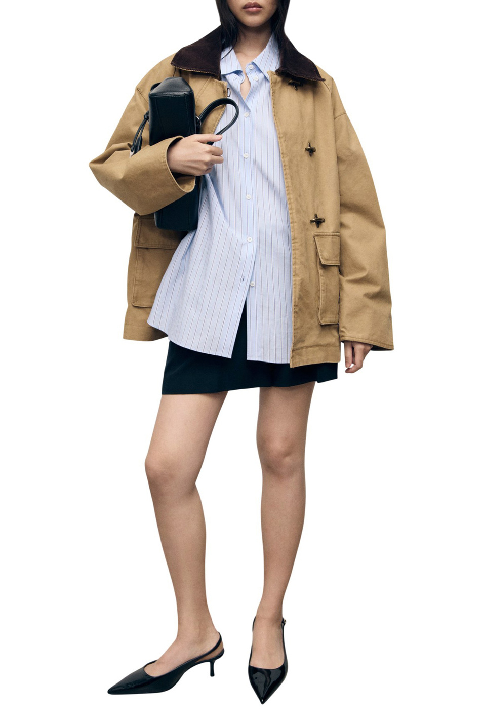 Куртка FIRE с контрастным воротником|Основной цвет:Коричневый Женский Mango Куртка FIRE с контрастным воротником (цвет ), артикул 17085139 | Фото 3