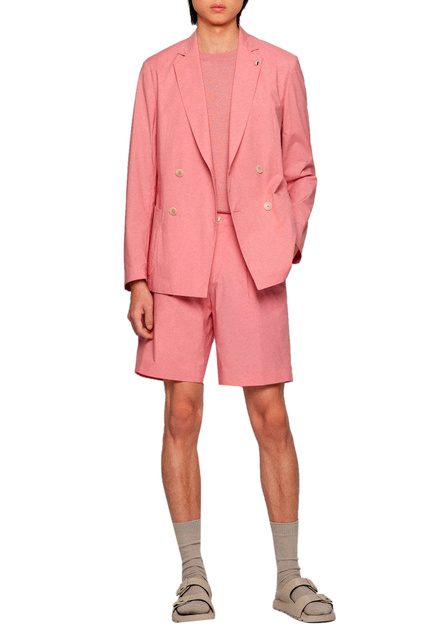 Двубортный приталенный пиджак|Основной цвет:Розовый|Артикул:50468944 | Фото 2