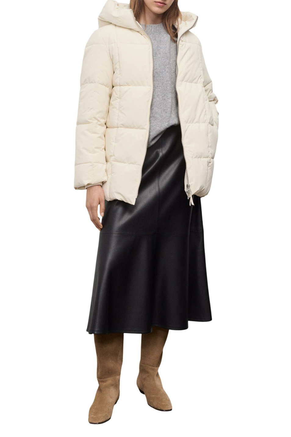 Куртка DONATELO с капюшоном|Основной цвет:Кремовый Женский Mango Куртка DONATELO с капюшоном (цвет ), артикул 17038267 | Фото 2