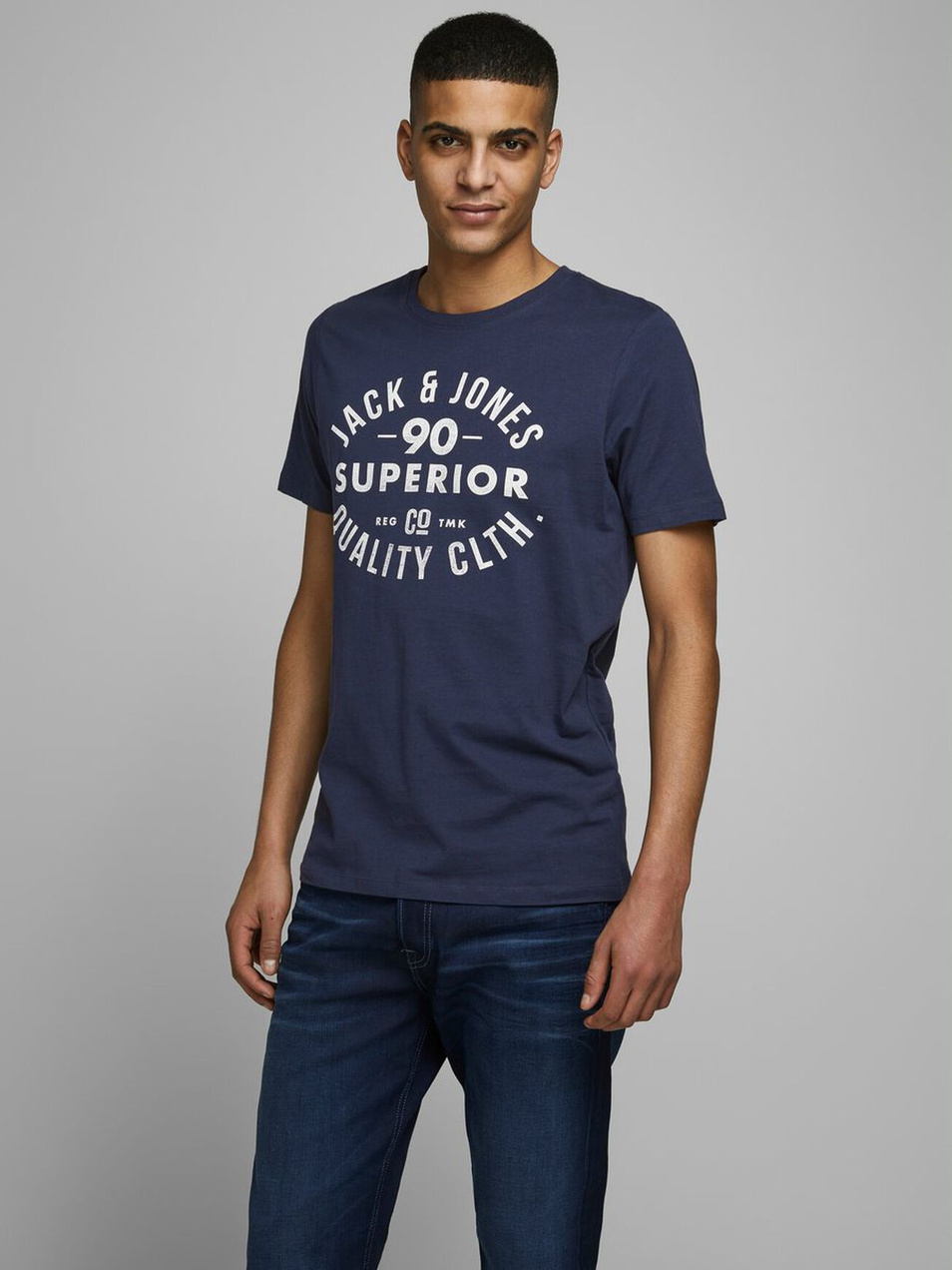 Мужской Jack & Jones Футболка (цвет синий), артикул 12157339 | Фото 1