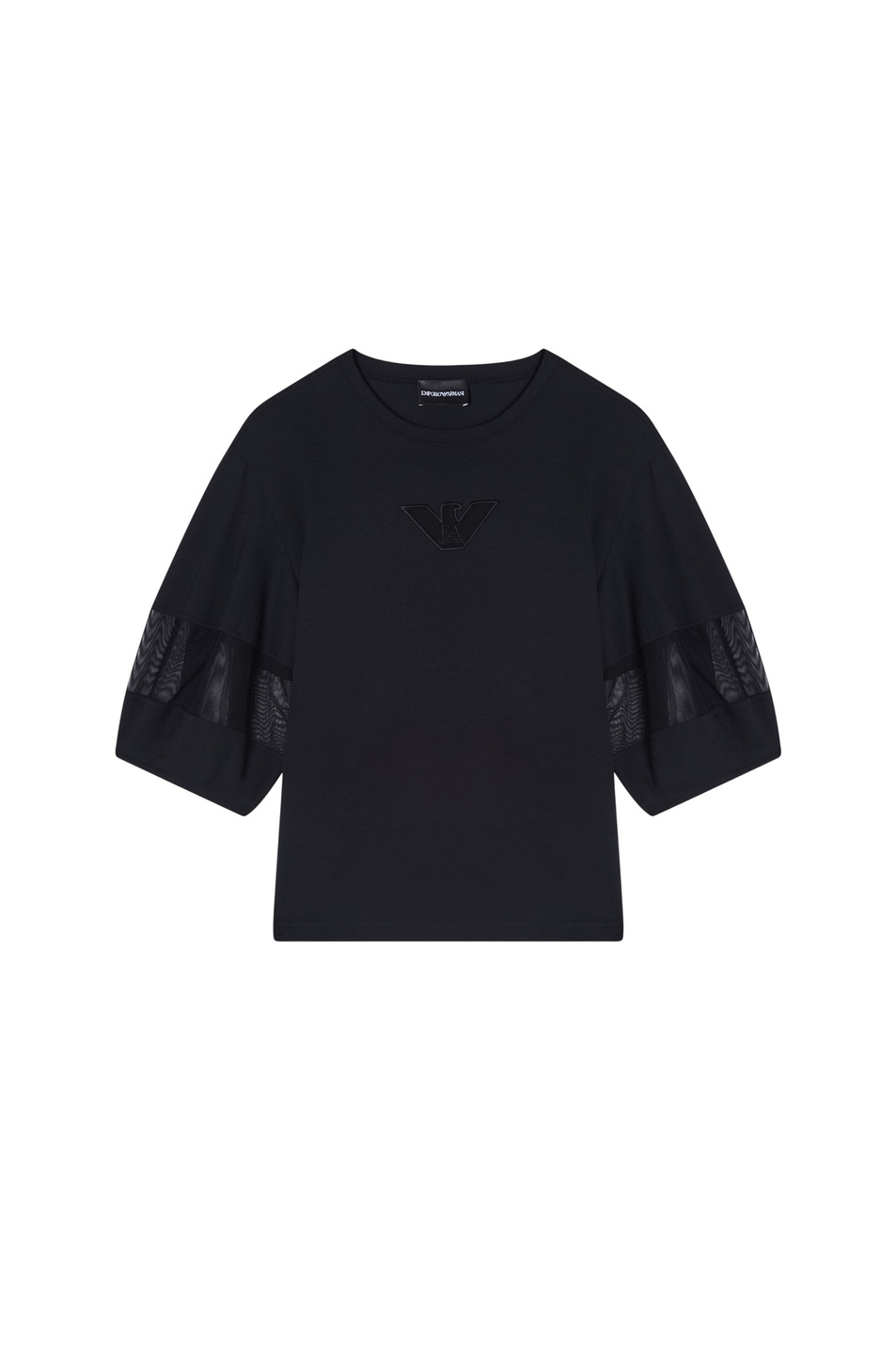 Женский Emporio Armani Футболка с полупрозрачными вставками (цвет ), артикул EW004390-AF13318 | Фото 1