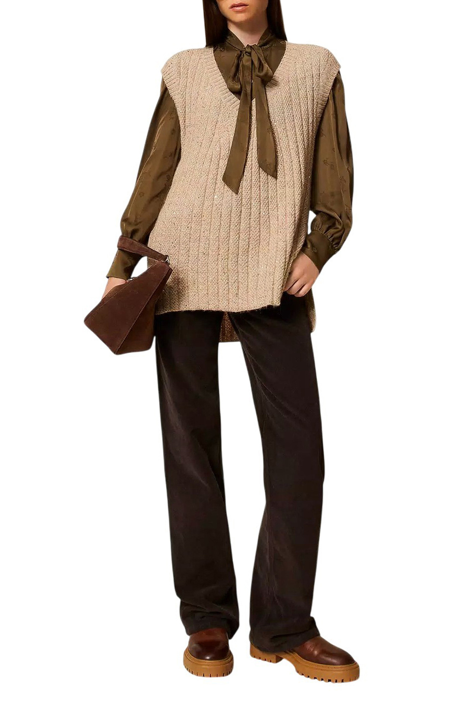 Женский TWINSET Milano Жилет с пайетками (цвет ), артикул 252AT3152 | Фото 2