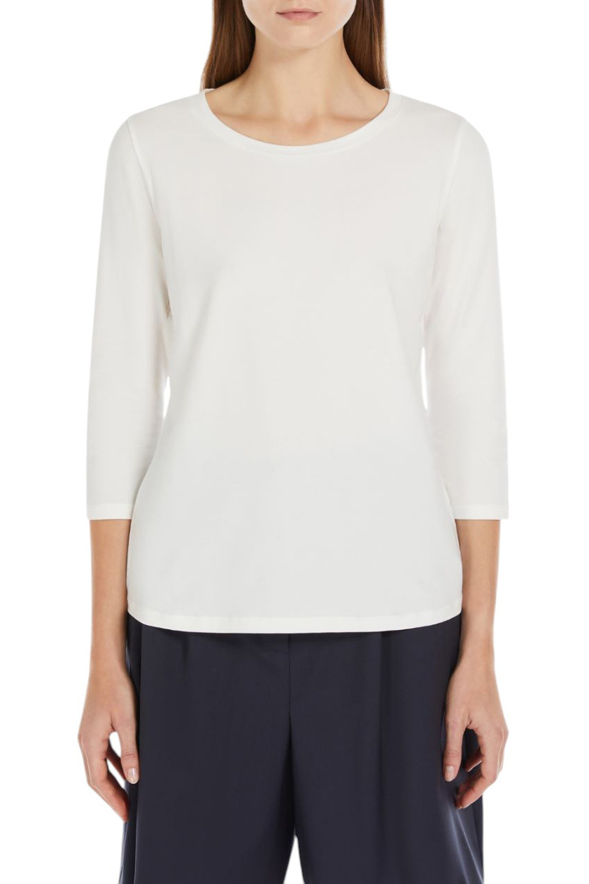 Женский Weekend Max Mara Лонгслив MULTIA из эластичного хлопка (цвет ), артикул 2515971021 | Фото 3