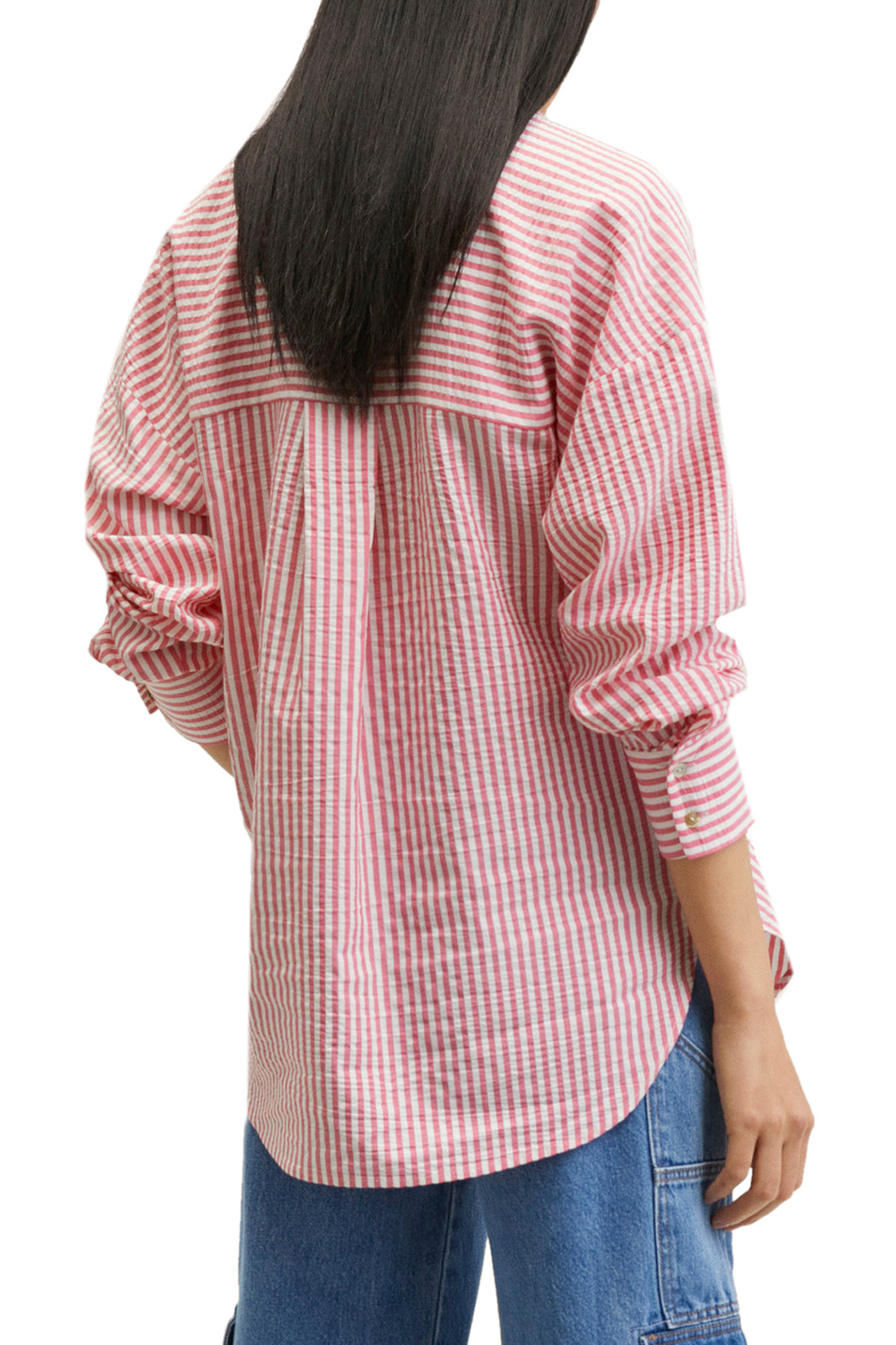 Mango Полосатая рубашка оверсайз SUCKER (цвет ), артикул 27027133 | Фото 4