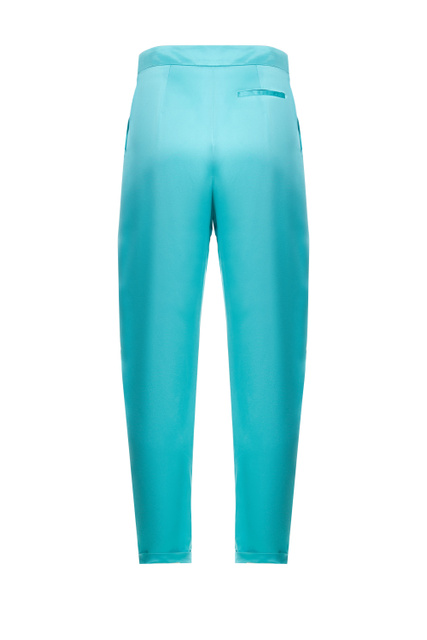 Однотонные брюки из шелка|Основной цвет:Голубой|Артикул:D4NP29-D2313 | Фото 2