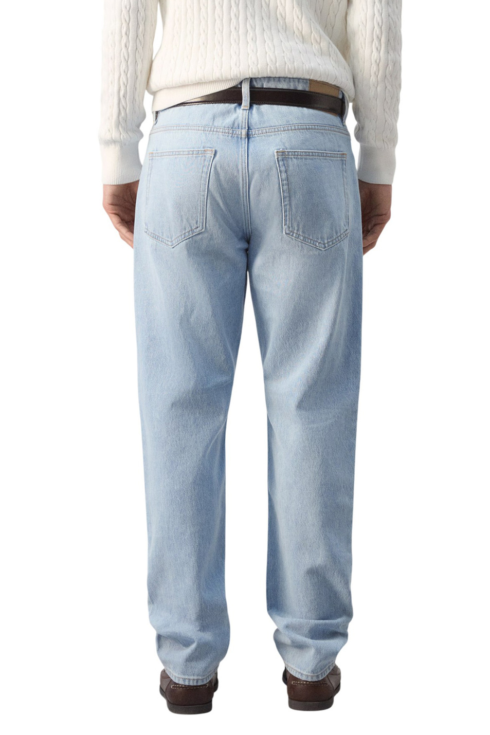 Мужской Mango Man Джинсы BOB из хлопка (цвет ), артикул 27004432 | Фото 4