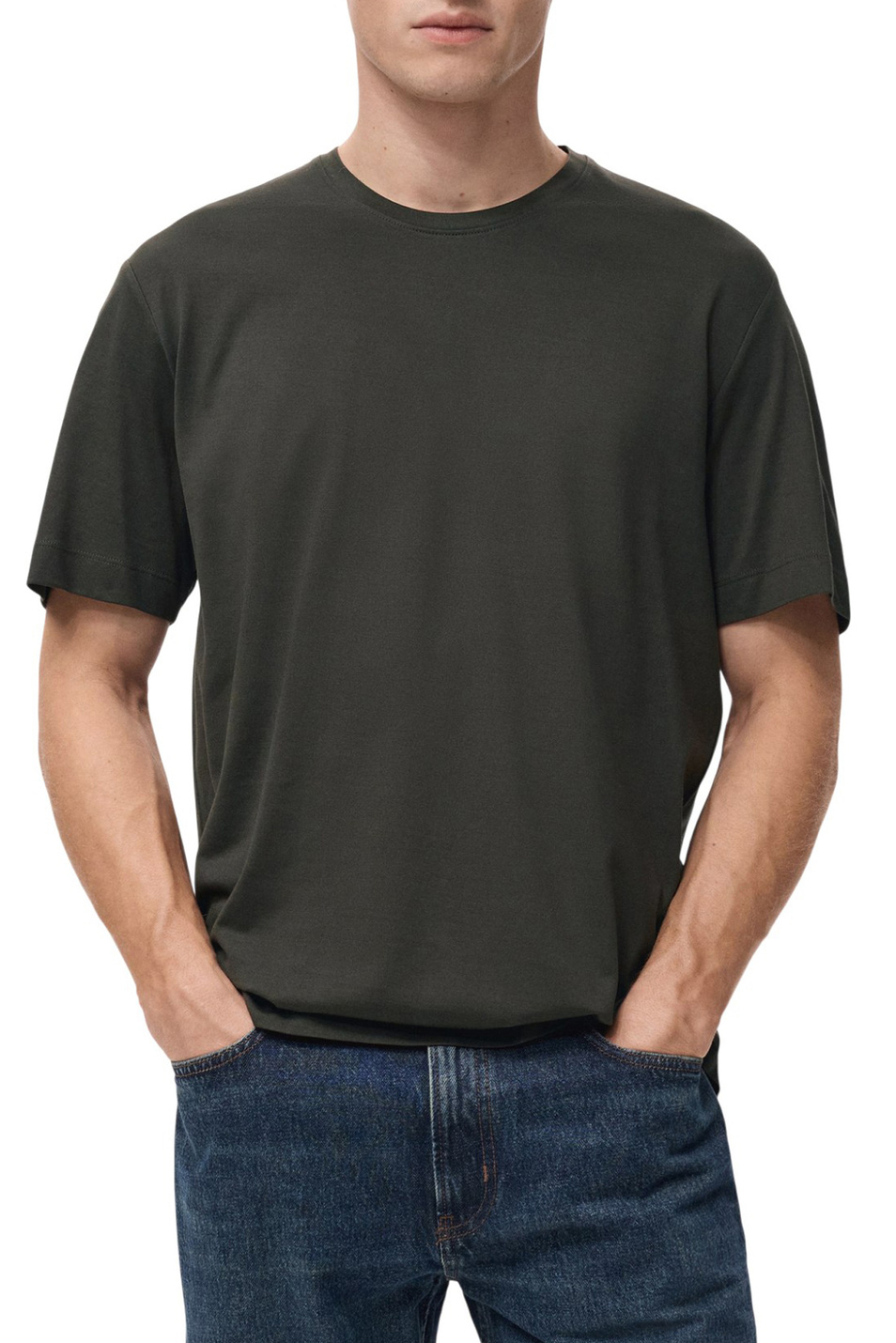 Мужской Mango Man Футболка BELLOW из хлопка (цвет ), артикул 27041264 | Фото 3