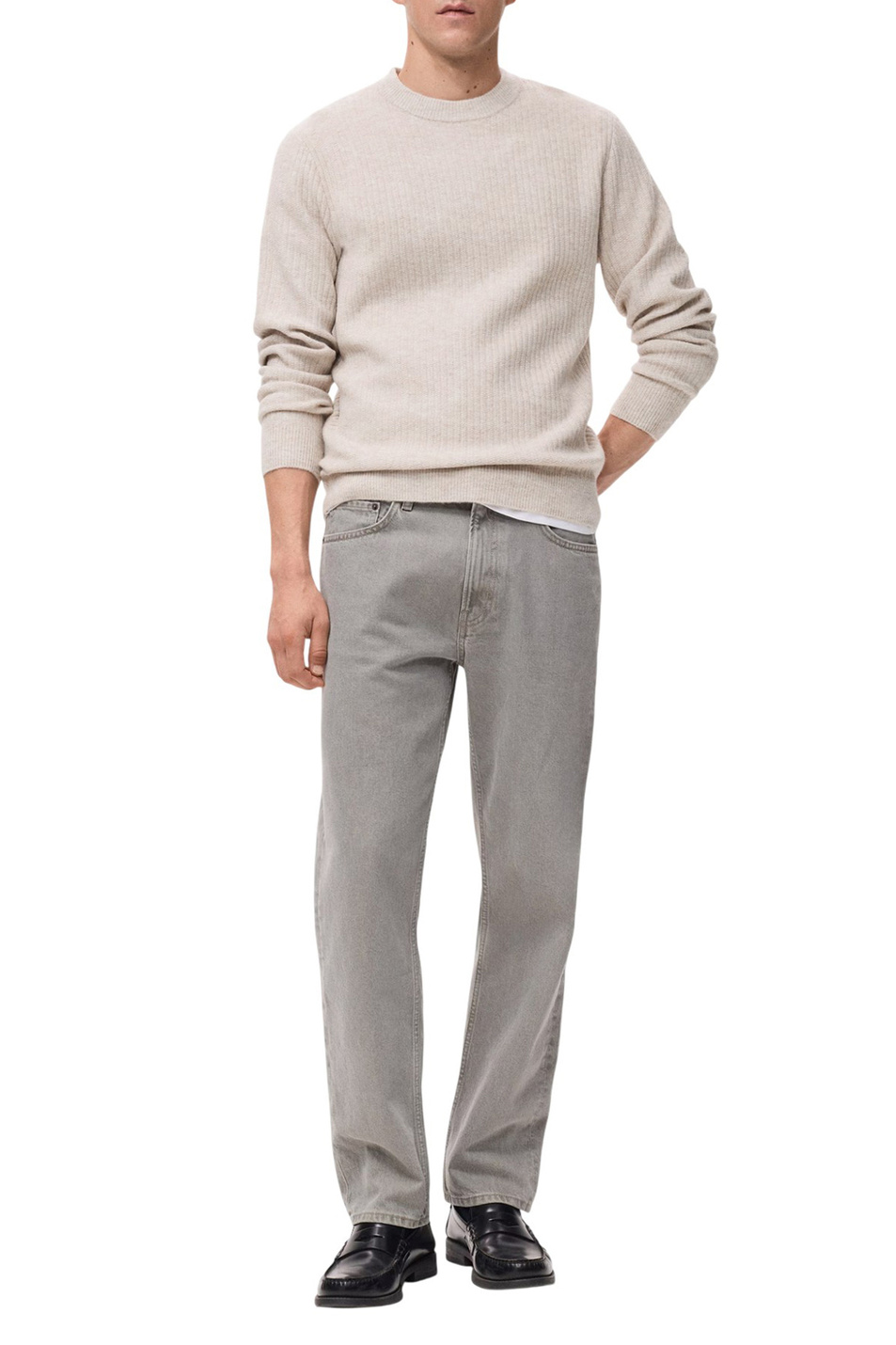 Мужской Mango Man Джемпер PARK с круглым вырезом (цвет ), артикул 17017898 | Фото 2