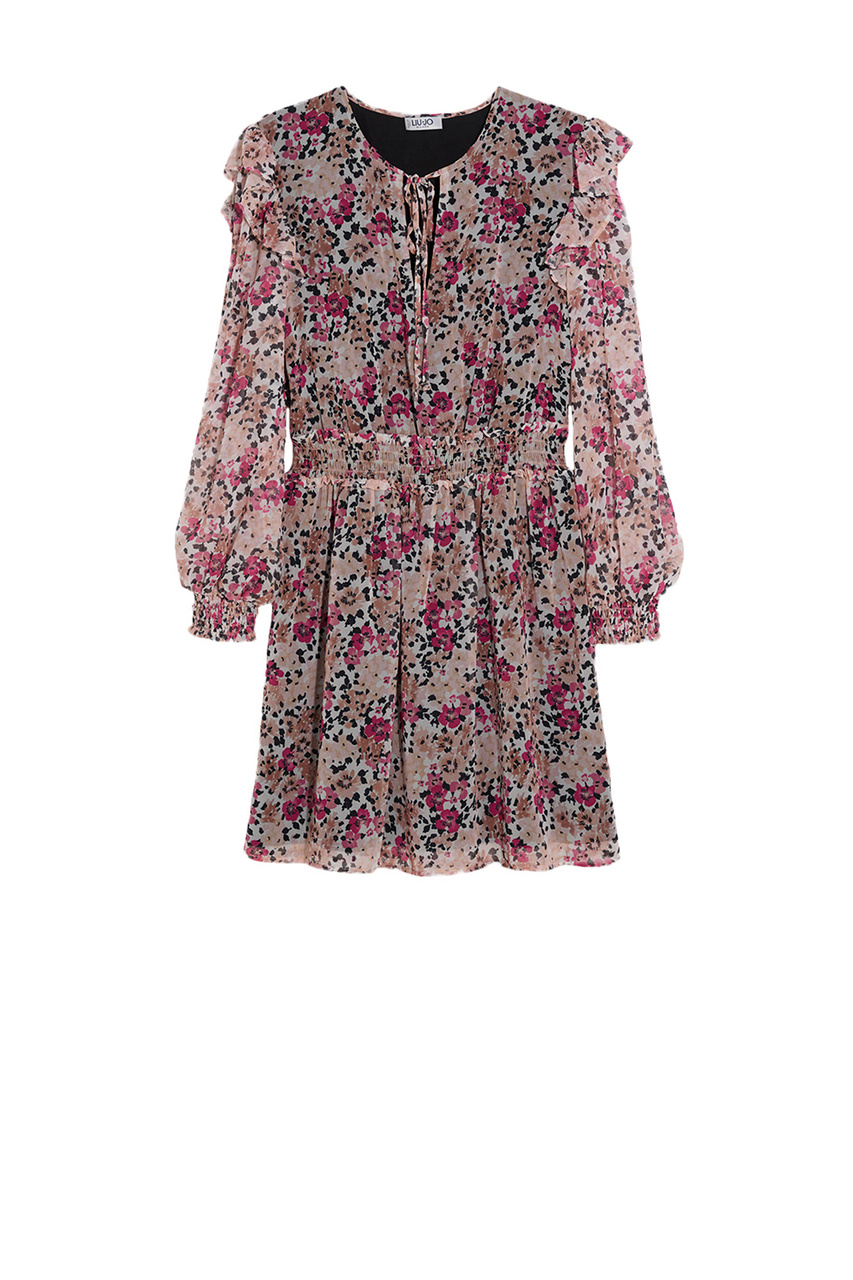 Платье с цветочным принтом|Основной цвет:Розовый|Артикул:WA2474T4050 | Фото 1