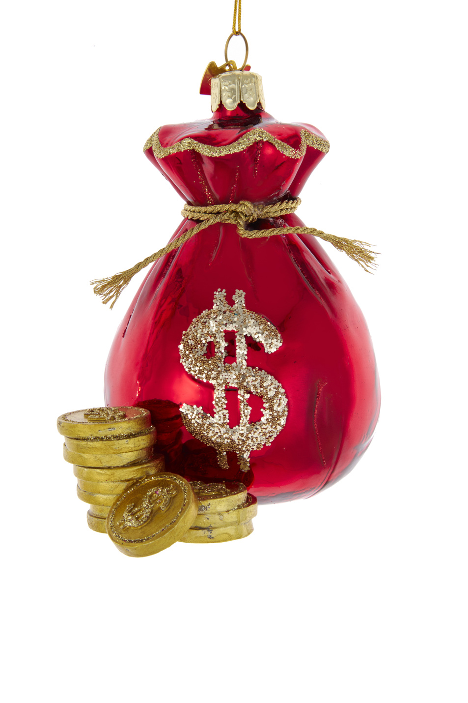 Не имеет пола Kurt S.Adler Елочная игрушка "Мешок с деньгами", 11,4 см (цвет ), артикул NBX0055 | Фото 1