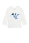 Малышам мальчикам Mango Kids Лонгслив FLY из натурального хлопка с принтом (цвет ), артикул 57014017 | Фото 1