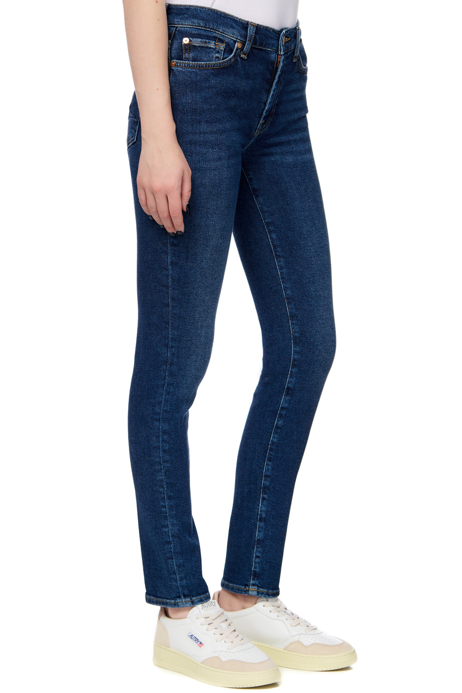 Женский 7 for all Mankind Джинсы однотонные ROXANNE (цвет ), артикул JSWXA910DE | Фото 5