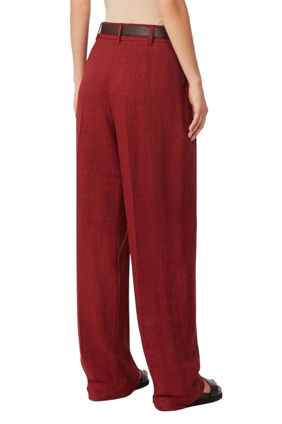 Брюки SUMERO из льна|Основной цвет:Красный Женский Max Mara Брюки SUMERO из льна (цвет ), артикул 2616131032 | Фото 4
