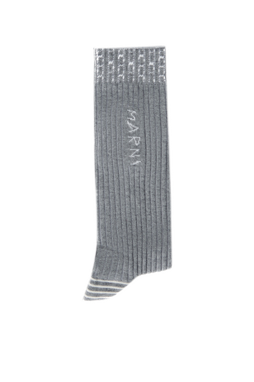 Носки из смесового хлопка|Основной цвет:Серый|Артикул:SKMC0148Q0-UFC118 | Фото 1