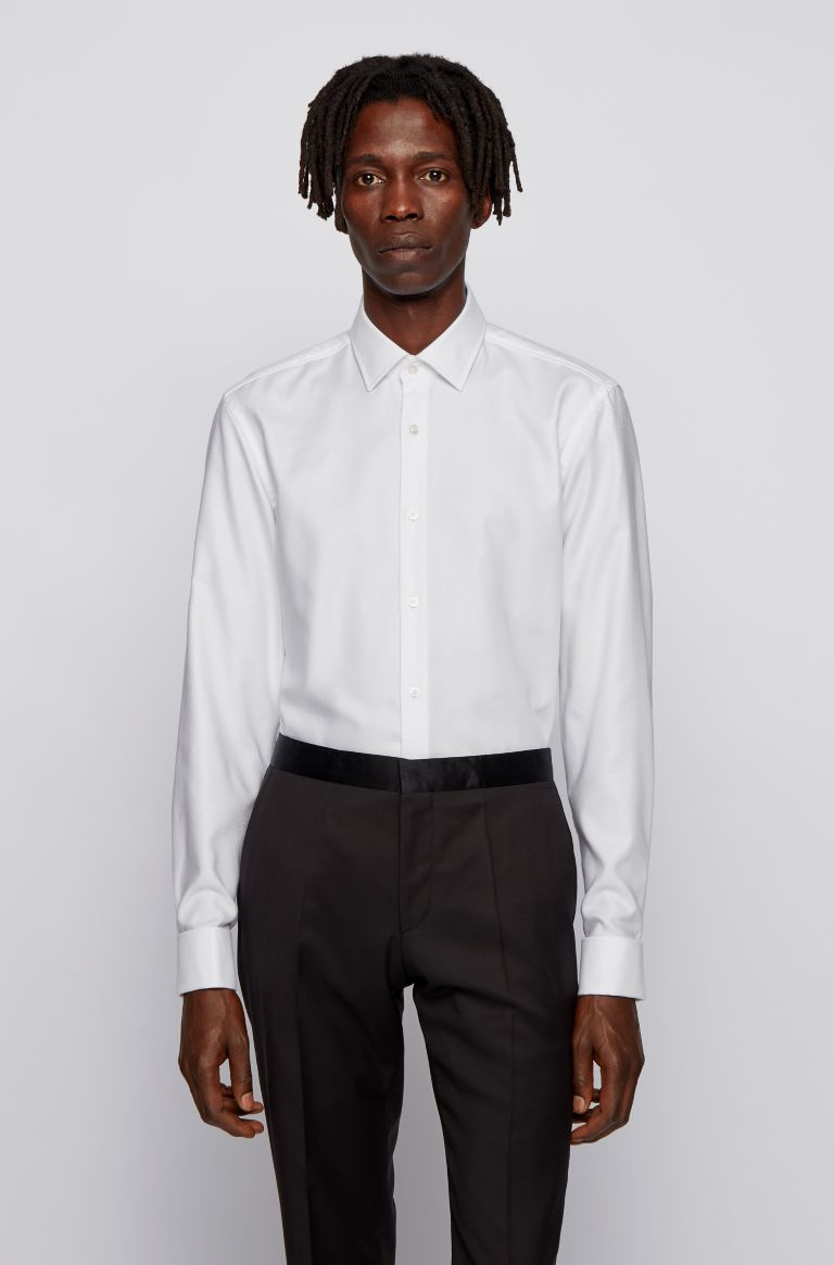 Мужской BOSS Рубашка Jacques облегающего кроя с двойными манжетами (цвет ), артикул 50445336 | Фото 3