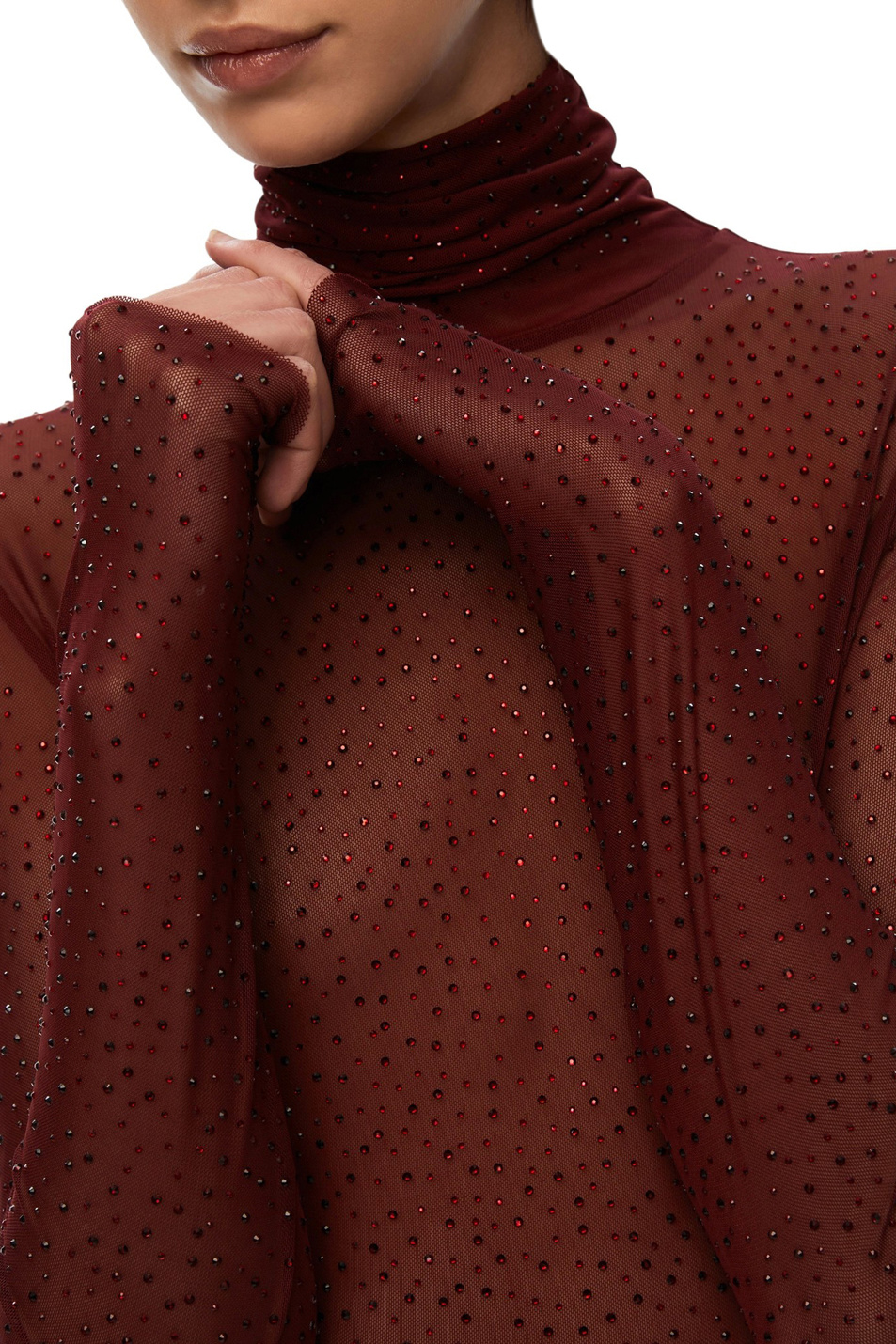 Женский iBLUES Водолазка REPORT со стразами (цвет ), артикул 2527946012 | Фото 5