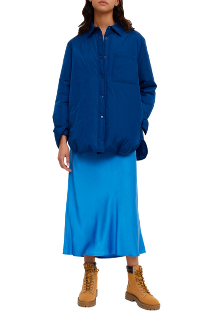 Куртка с накладным карманом|Основной цвет:Синий|Артикул:194843 | Фото 2