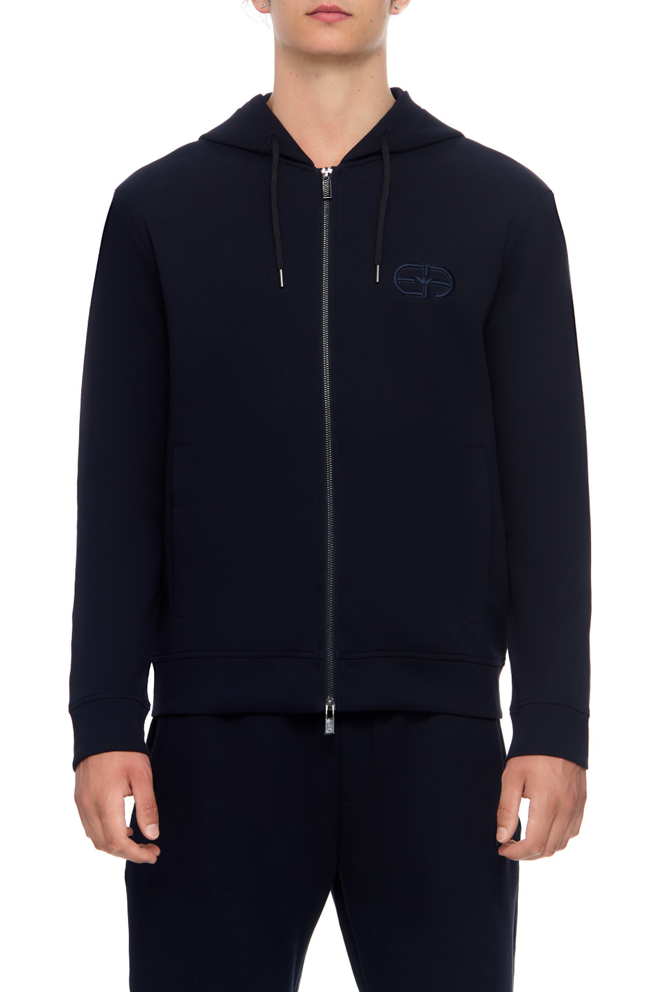 Emporio Armani мужская толстовка однотонная синий цвет, размер L, M, XL ...
