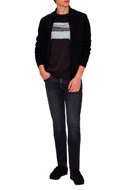 Джинсы SLIMMY TAPERED Stretch|Основной цвет:Черный|Артикул:JSMXC340TR | Фото 2