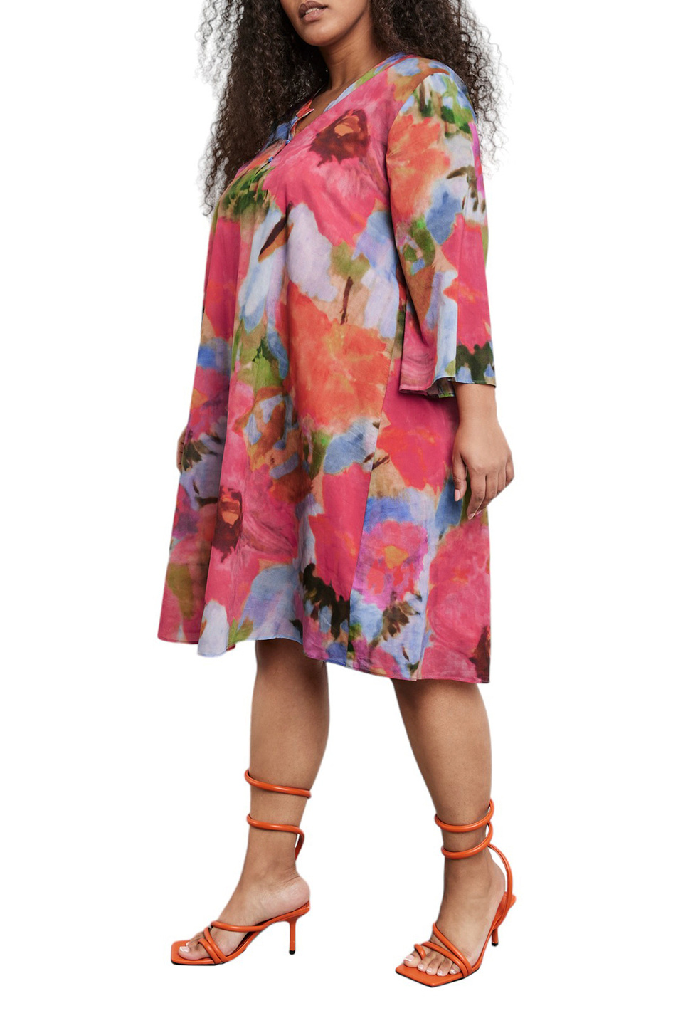 Женский Samoon Платье из натурального хлопка с принтом (цвет ), артикул 480009-21010 | Фото 4