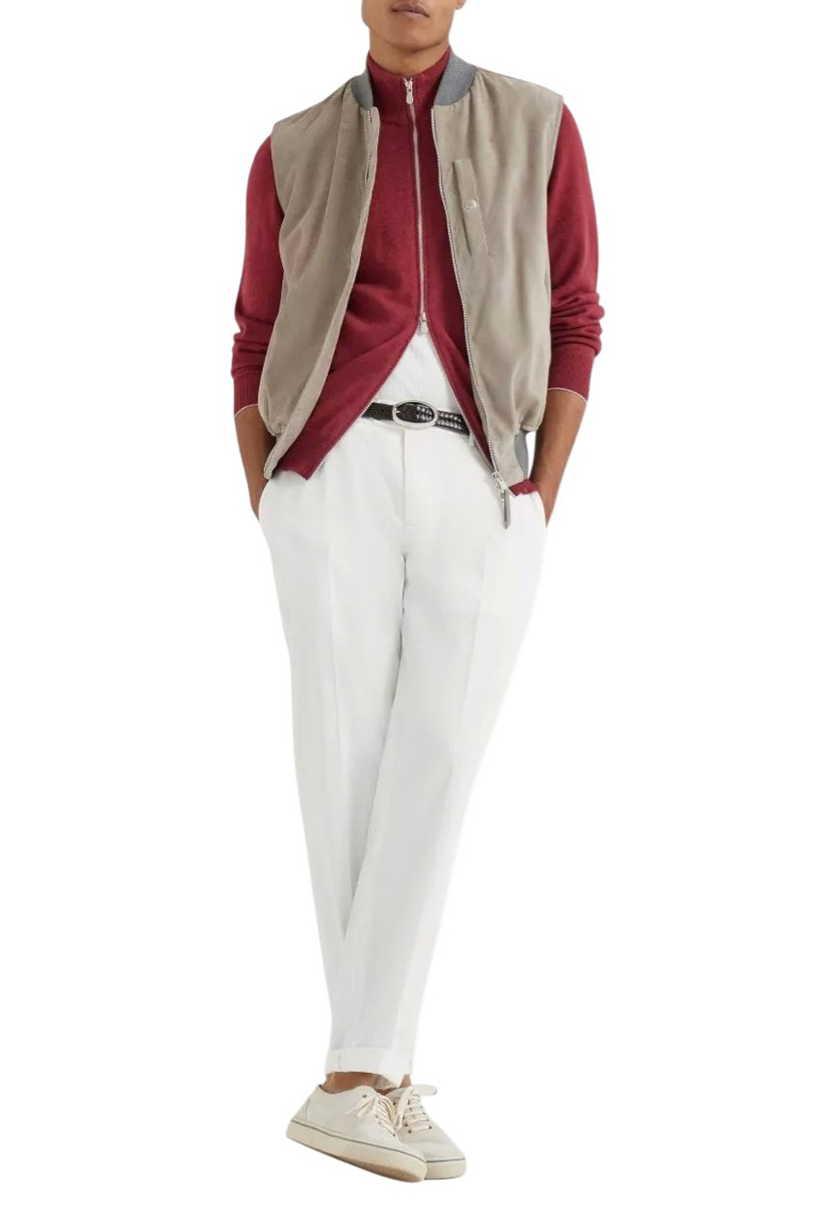 Мужской Brunello Cucinelli Брюки из эластичного хлопка (цвет ), артикул M289LI1770 | Фото 2