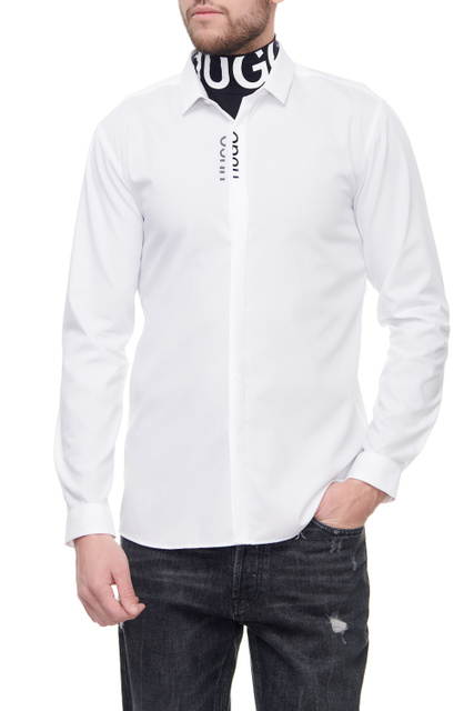 Рубашка Etran из натурального хлопка|Основной цвет:Белый|Артикул:50463257 | Фото 1