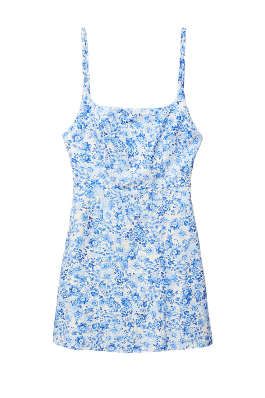 Платье CONCHA с цветочным принтом|Основной цвет:Синий|Артикул:67038645 | Фото 1