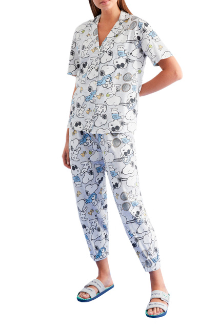 Пижама из смесового хлопка с принтом "Snoopy"|Основной цвет:Мультиколор|Артикул:3133428 | Фото 1