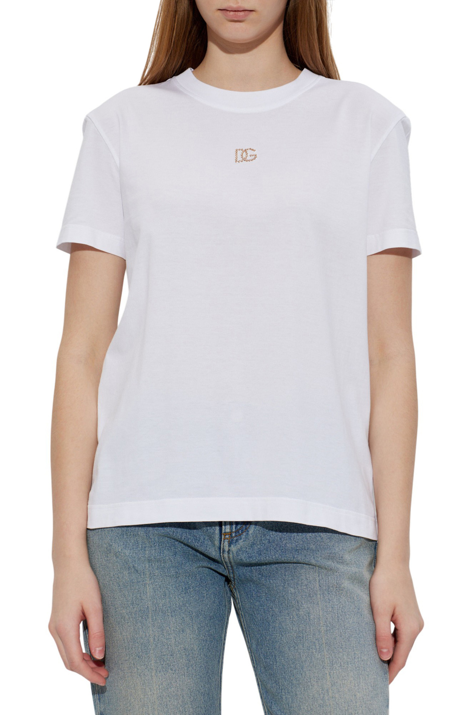 Женский Dolce & Gabbana Футболка из хлопка (цвет ), артикул F8V42Z-GDDL7 | Фото 3