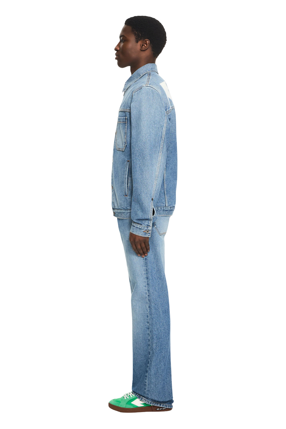 Мужской Off-White Куртка джинсовая Half Arrow (цвет ), артикул OMYE09QS26DEN0024000 | Фото 3