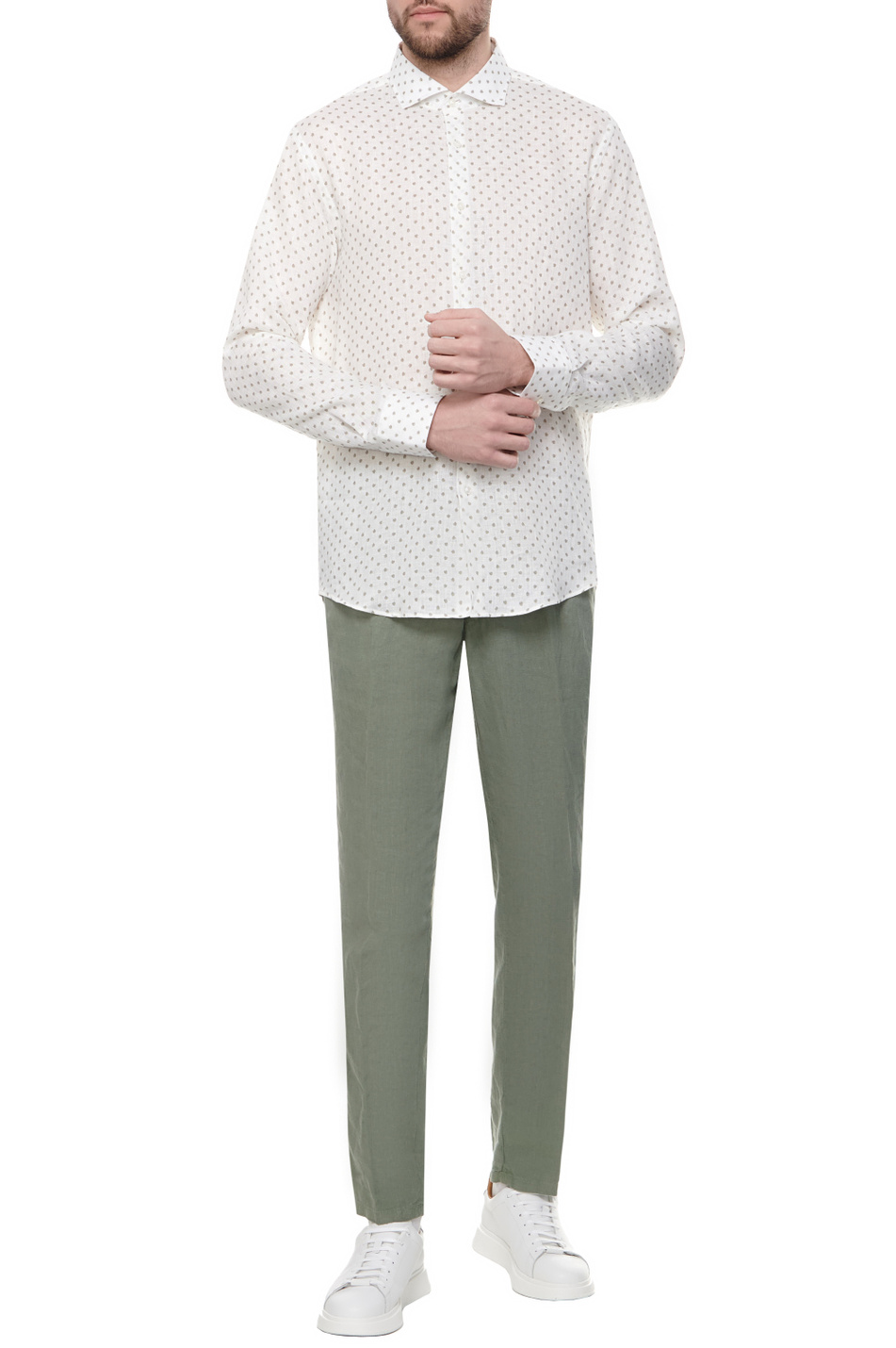 Мужской BOSS Рубашка из чистого льна с принтом (цвет ), артикул 50514898 | Фото 2