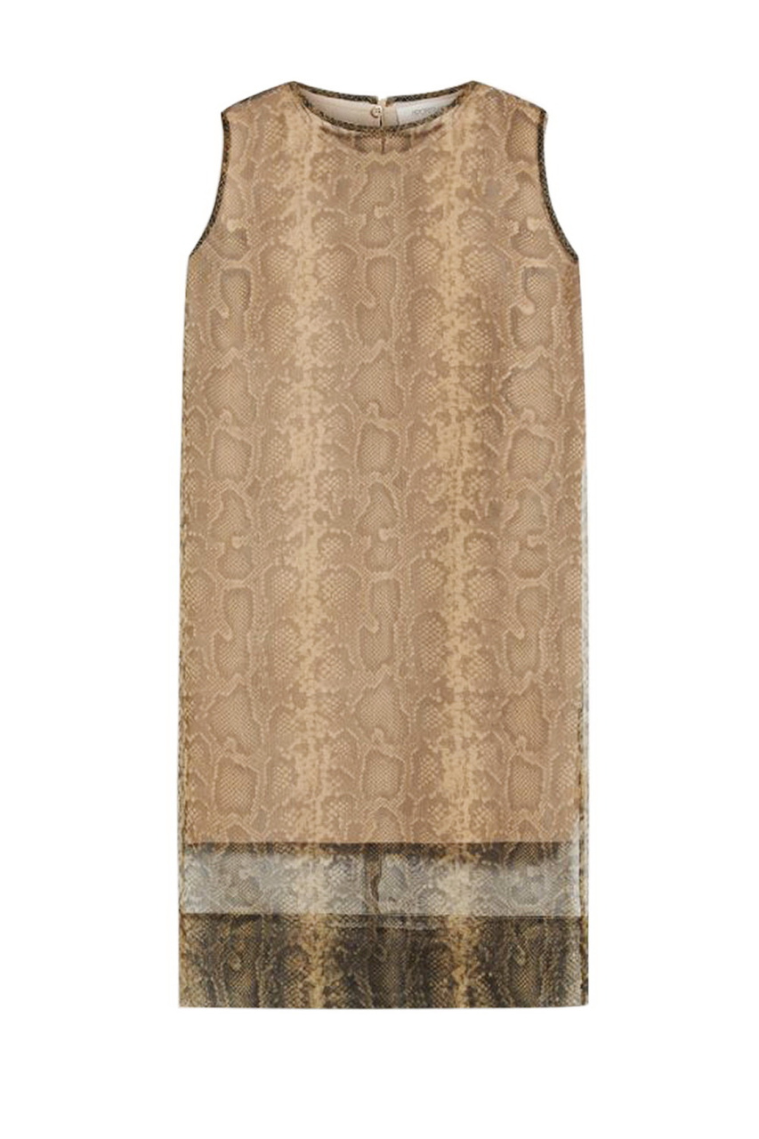 Платье CUBANO с анималистичным принтом|Основной цвет:Бежевый|Артикул:2412231011 | Фото 1